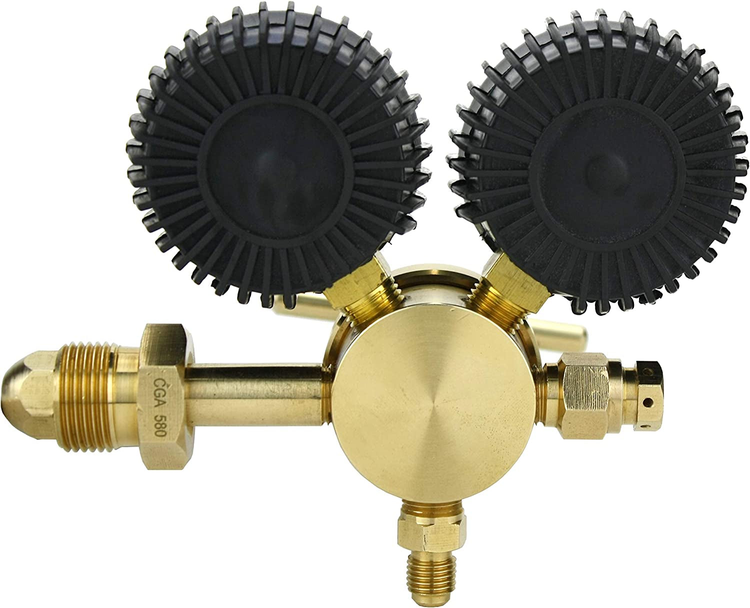 Nitrogen Gas Regulator 0-600 PSIG - HVAC Purging - Pressure Charge - 1/4" Flare Connector - LIFETIME WARRANTY